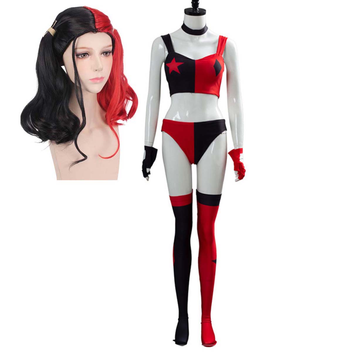 Anime Harley Quinn Cosplay - Kostium Harley Quinn na Halloween dla