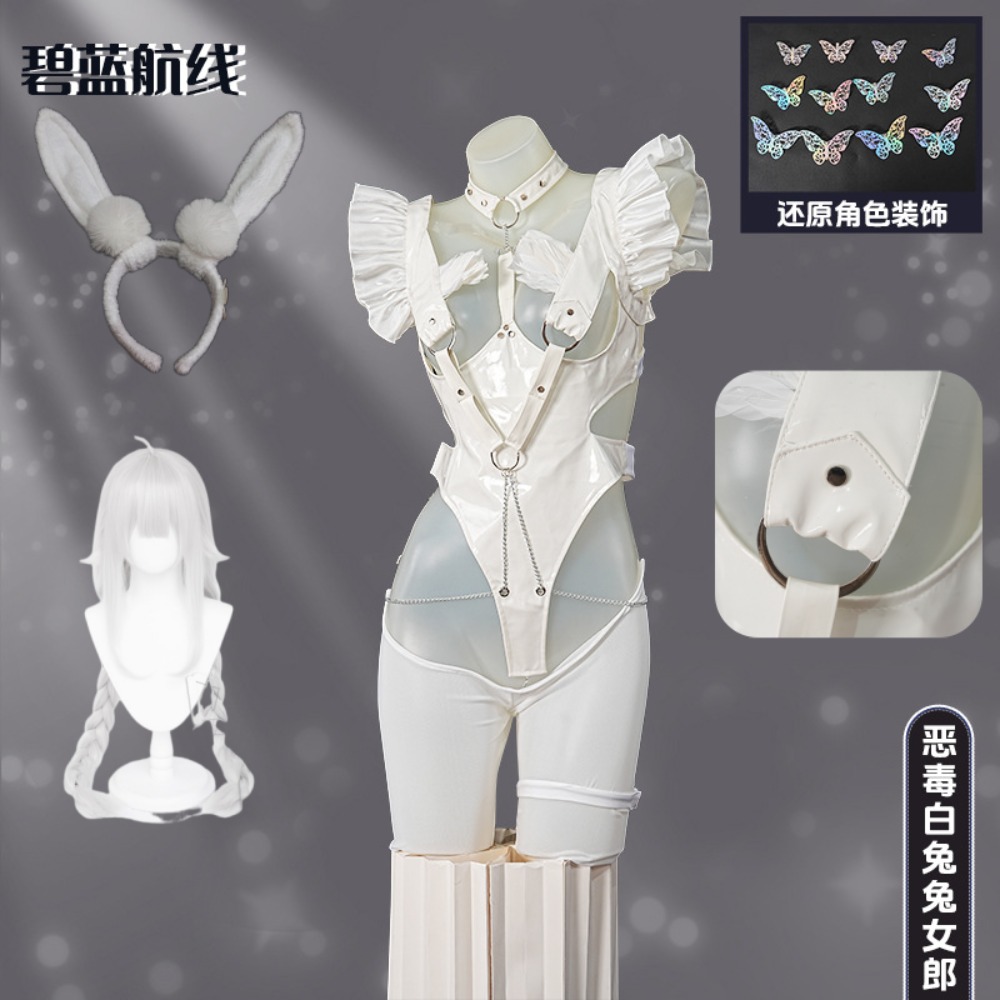 Azur Lane Le Malin Leniwy Biał – Cosplay Anime Bunny Girl recenzja i cena