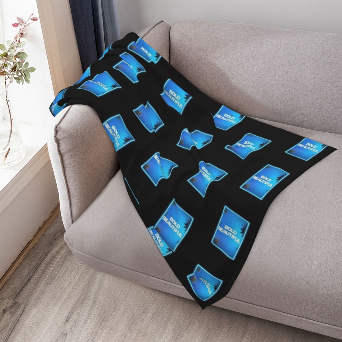 Aqua Neon B&B – wzór na kocu,  – Anime Cosplay Title recenzja i cena